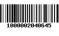 Código de Barras 1000002040645