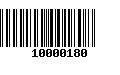 Código de Barras 10000180