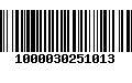 Código de Barras 1000030251013