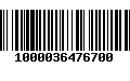 Código de Barras 1000036476700