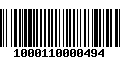 Código de Barras 1000110000494