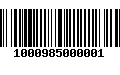 Código de Barras 1000985000001