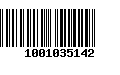 Código de Barras 1001035142