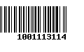 Código de Barras 1001113114