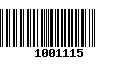 Código de Barras 1001115