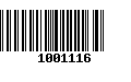 Código de Barras 1001116