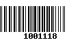 Código de Barras 1001118