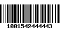 Código de Barras 1001542444443