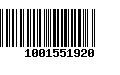 Código de Barras 1001551920