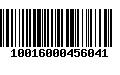 Código de Barras 10016000456041