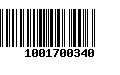 Código de Barras 1001700340