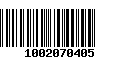 Código de Barras 1002070405
