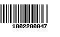 Código de Barras 1002200047