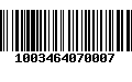 Código de Barras 1003464070007