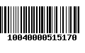 Código de Barras 10040000515170