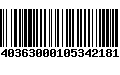 Código de Barras 10040363000105342181021