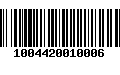 Código de Barras 1004420010006