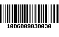 Código de Barras 1006009030030