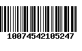 Código de Barras 10074542105247