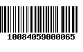 Código de Barras 10084059000065