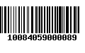 Código de Barras 10084059000089