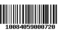 Código de Barras 10084059000720