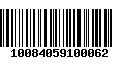 Código de Barras 10084059100062