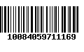 Código de Barras 10084059711169