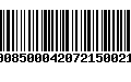 Código de Barras 10085000420721500219