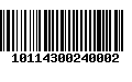 Código de Barras 10114300240002