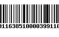 Código de Barras 10116385100003991101