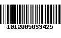 Código de Barras 1012005033425