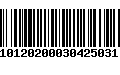 Código de Barras 10120200030425031