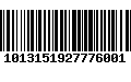 Código de Barras 1013151927776001