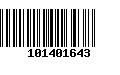 Código de Barras 101401643