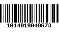 Código de Barras 1014019040673