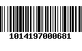 Código de Barras 1014197000681