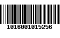 Código de Barras 1016001015256