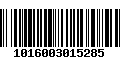 Código de Barras 1016003015285