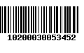 Código de Barras 10200030053452