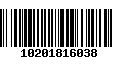 Código de Barras 10201816038