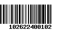 Código de Barras 102622400102