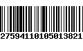 Código de Barras 102759411010501382117