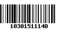 Código de Barras 10301511140