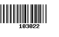 Código de Barras 103022