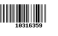 Código de Barras 10316359