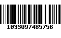 Código de Barras 1033097485756