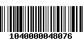 Código de Barras 1040000048076