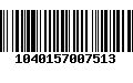 Código de Barras 1040157007513