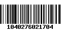 Código de Barras 1040276021704